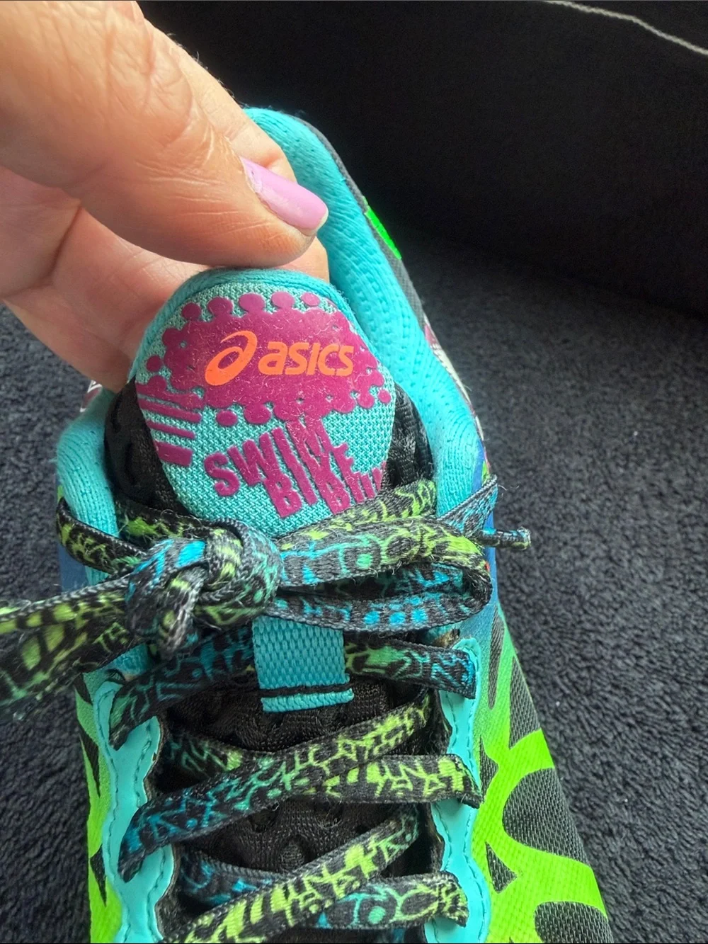 ASICS Women’s Multi-Color Athletic Running Shoes - Bright Teal, Pink & Green